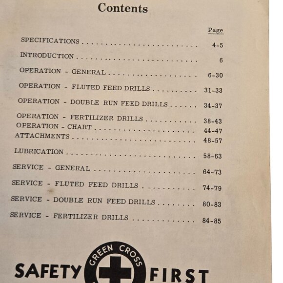 John Deere Operators Manual B BA FBB DFB DRA End Wheel Grain Drills Service Book - Picture 5 of 15